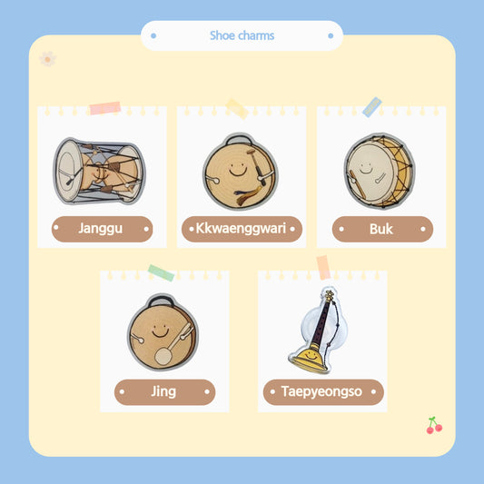 Korean Instrument Inspired Shoe Pins