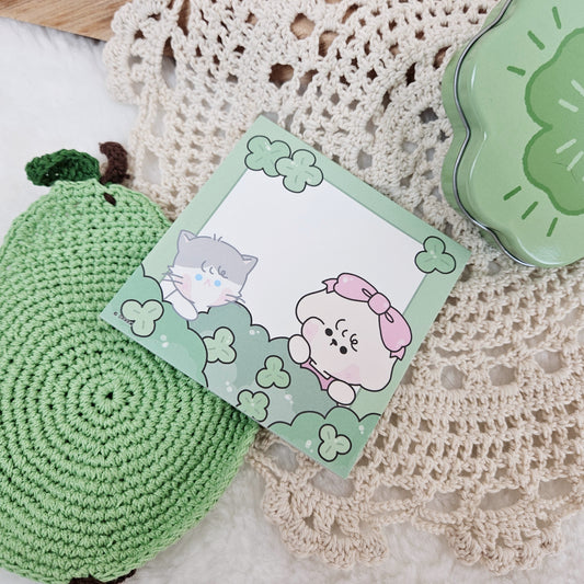 Four-Leaf Clover-Themed Memo Pad